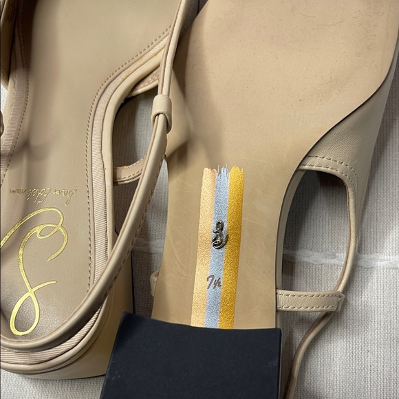 Sam Edelman TARRA 2 Black and Cream Slingback Heels - Picture 7 of 7